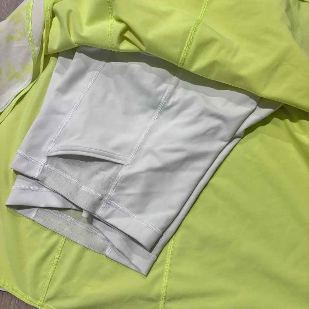 LULULEMON Court Crush Dress Cross Court Wash Electric Lemon Multi Electric Lemon
